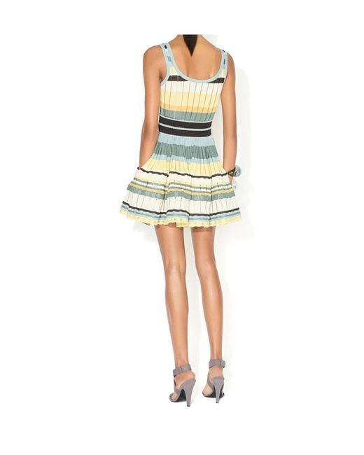 Alaïa White Stripe Mini Dress