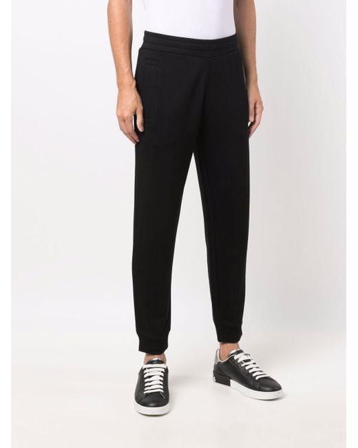 Emporio Armani Black Logo Detailed Sweatpants for men