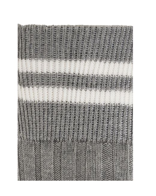 Eleventy Gray Ribbed-Knit Socks for men