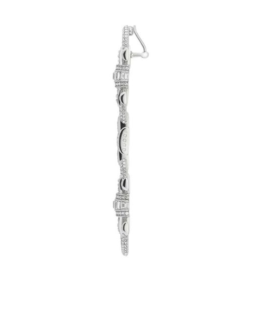 Gucci White Staffa Crystal Earrings