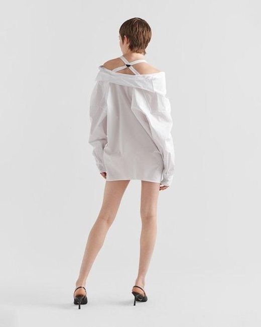 Prada White Long-Sleeved Buttoned Shirt