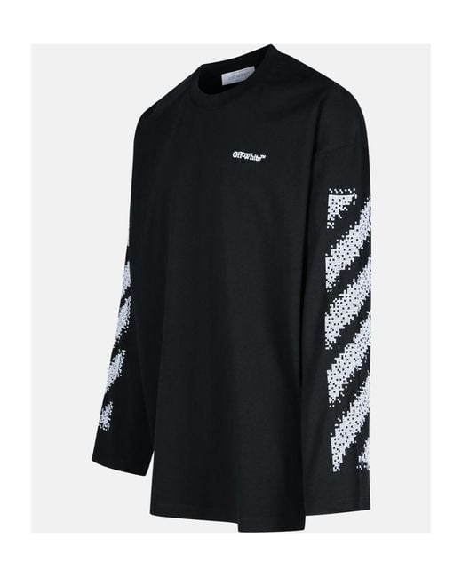 Off-White c/o Virgil Abloh Black Off- Pixel Diagonal Wide T-Shirt for men