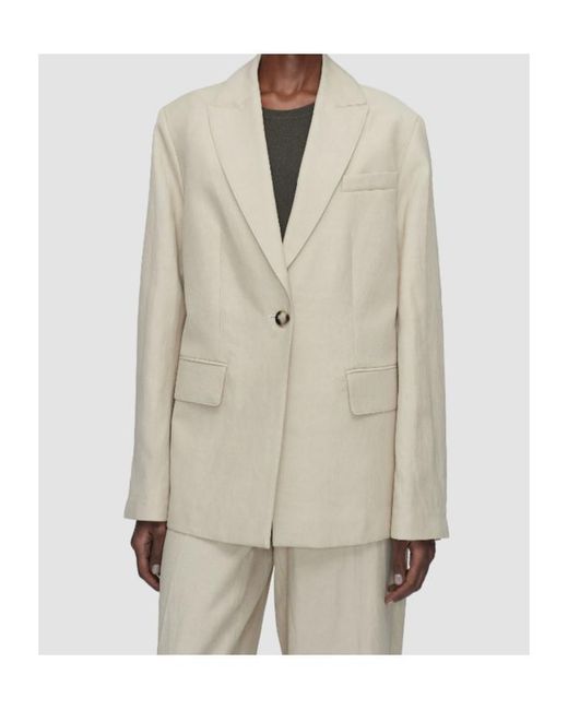 Joseph Natural Rochd Button Single-Breasted Blazer