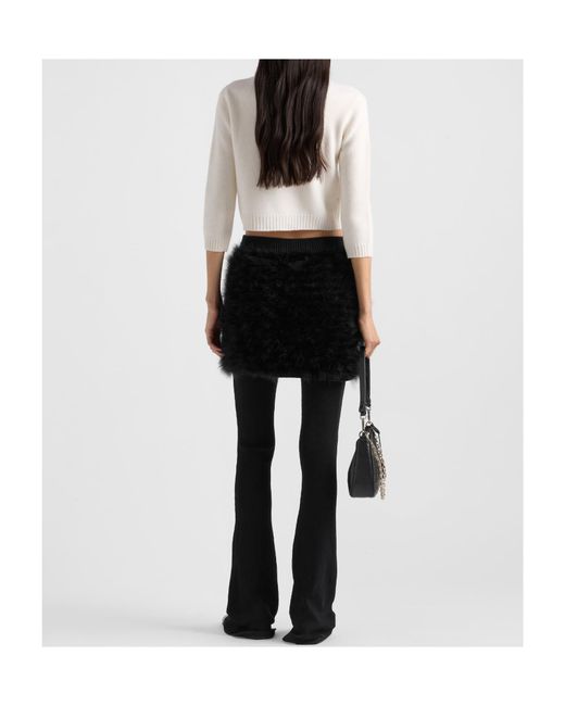 Prada White Wool Turtleneck