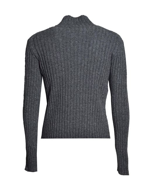 Jil Sander Blue Zip-Up High Neck Cardigan for men