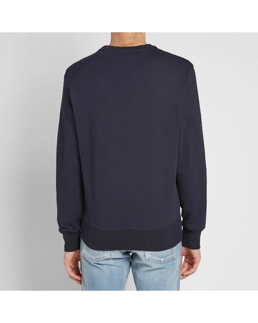 McQueen Blue Round-Collar Long-Sleeve Hoodie for men