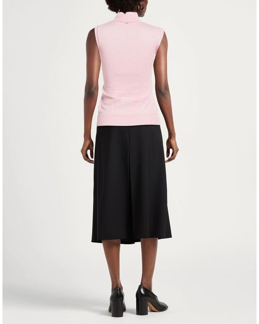 Sportmax Pink Lightweight Sleeveless Turtleneck Top