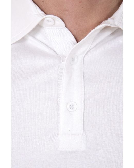 Armani Jeans White Logo Slim Polo Shirt for men