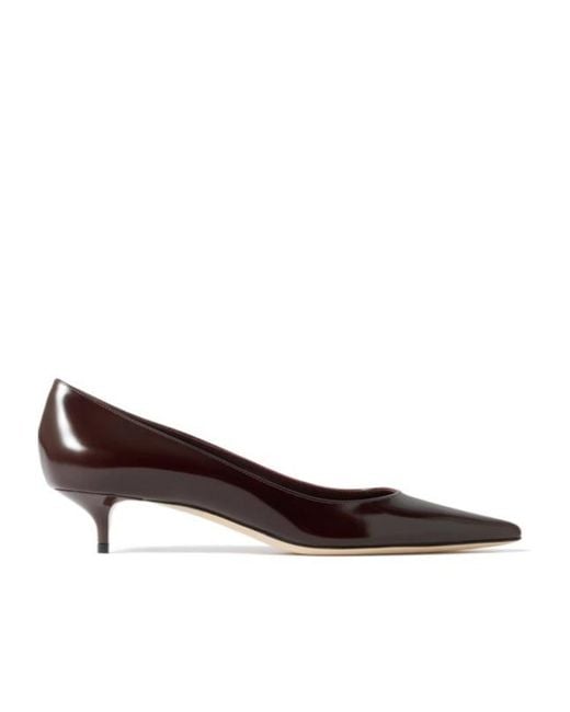Jimmy Choo Brown Patent-Leather Pumps