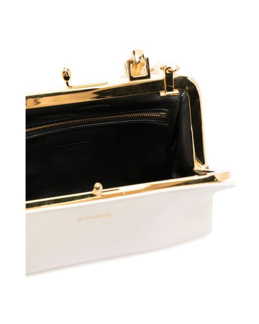 Jil Sander White Mini Goji Bamboo Tote Bag