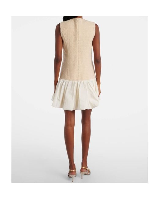 Patou White Tweed Mini Dress