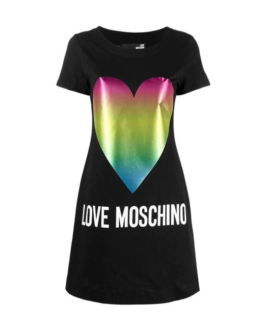 Moschino Black Logo T-Shirt Dress
