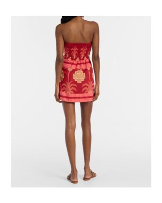Johanna Ortiz Red Raiz Printed Cotton Minidress