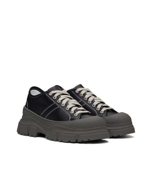 Sofie D'Hoore Black Lace-Up Low-Top Sneakers