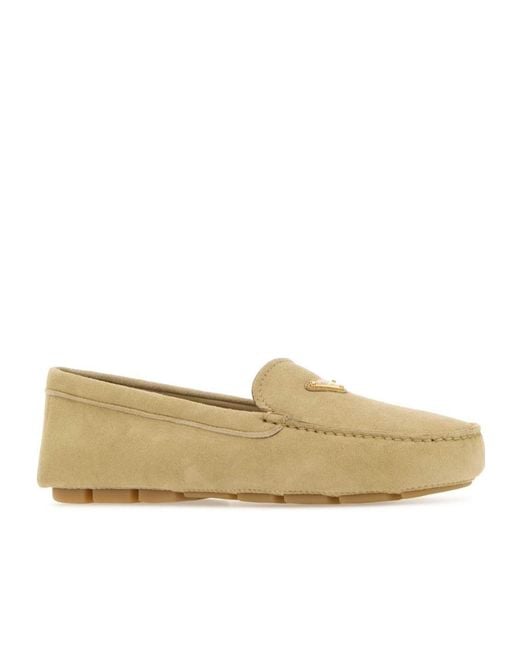 Prada Natural Round-Headed Love Shoes