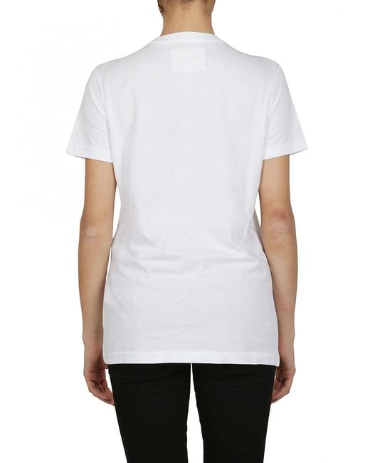 Iceberg White Logo Printed Short Sleeved T-Shirt