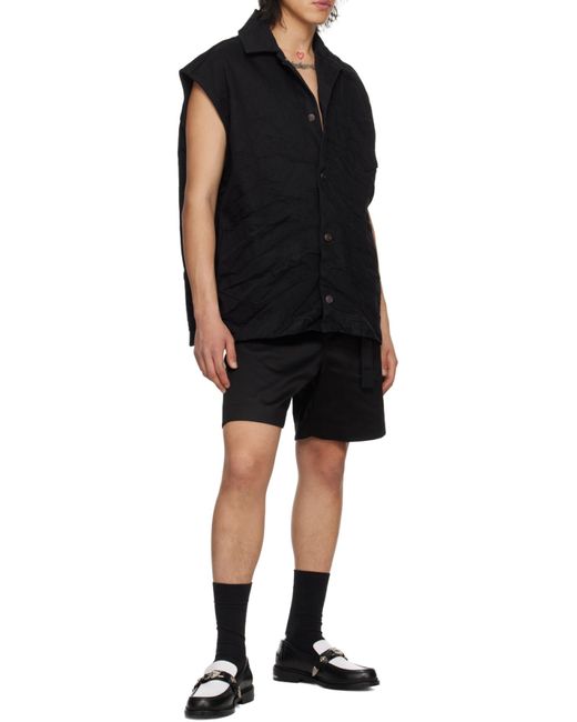 Toga Virilis Black Round Toe Loafers for men