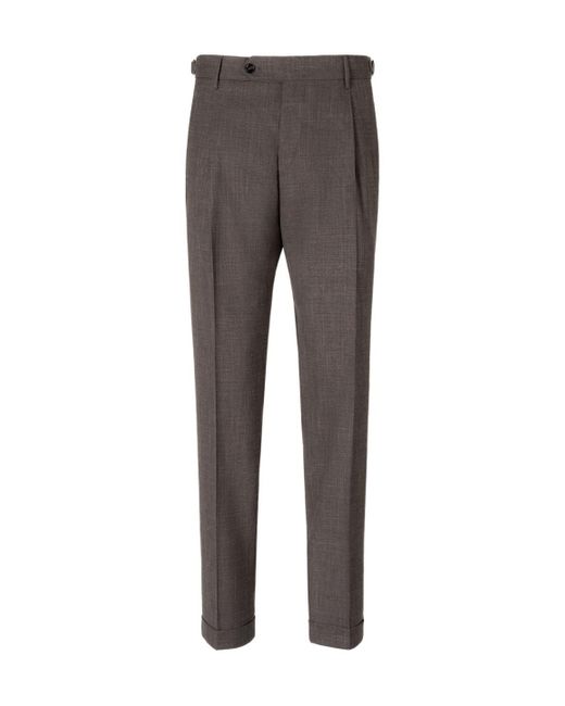 Berwich Gray Pleated Dress Pants for men