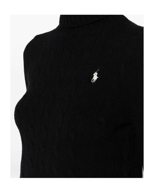 Polo Ralph Lauren Black Roll Neck Knitted Jumper