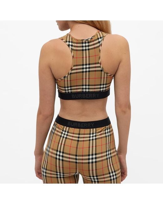 Burberry Multicolor Vintage Check Sports Bra