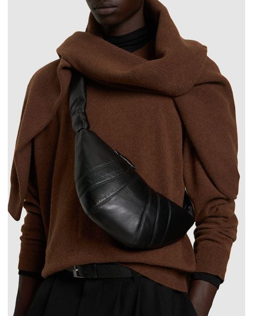 Lemaire Black Medium Zipper Horn Shoulder Bag for men