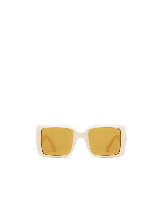 Moncler Metallic Eyewear Rectangle-Frame Sunglasses