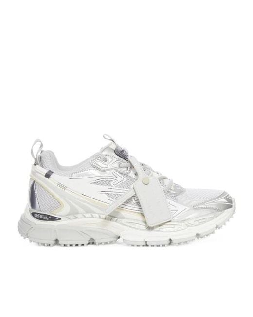 Off-White c/o Virgil Abloh White Leather-Tag Lace-Up Sneakers