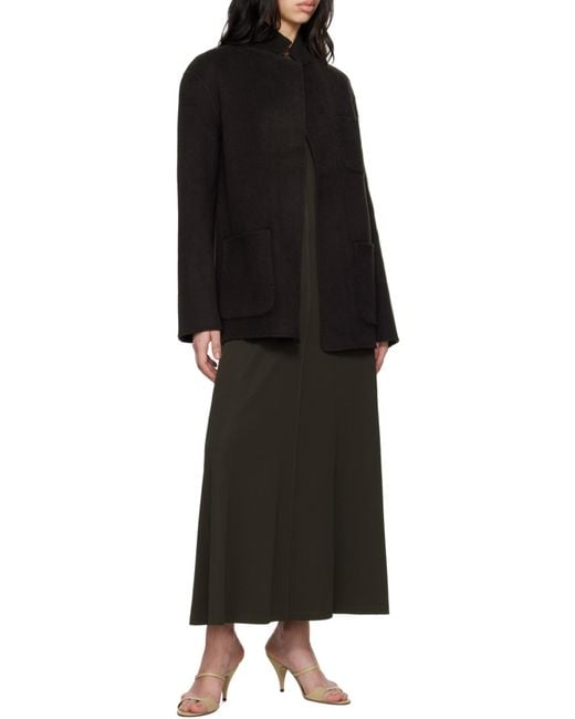 Totême  Black Totême Long Sleeved Pocket Detailed Jacket