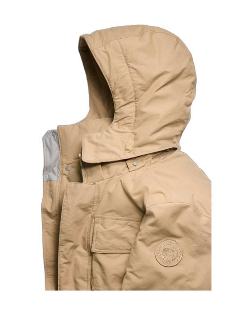 Canada Goose Natural Hooded Pocketed Padded Jacket for men