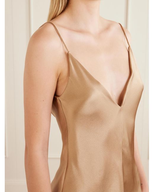 Gabriela Hearst Natural Maria Silk-Satin Tank
