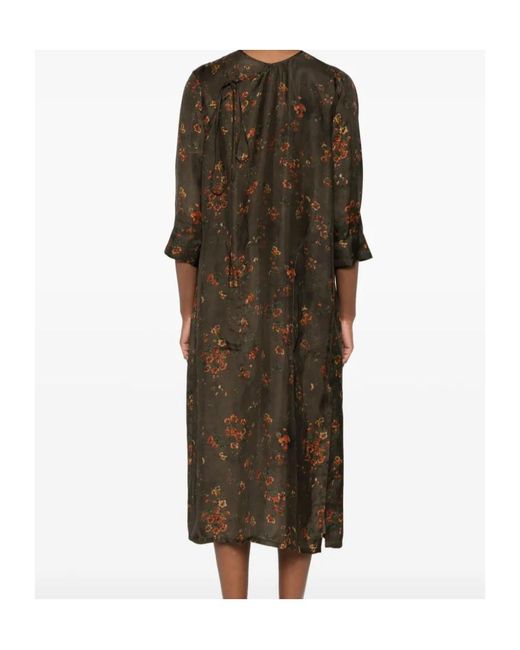 Uma Wang Green Round Neck Dress