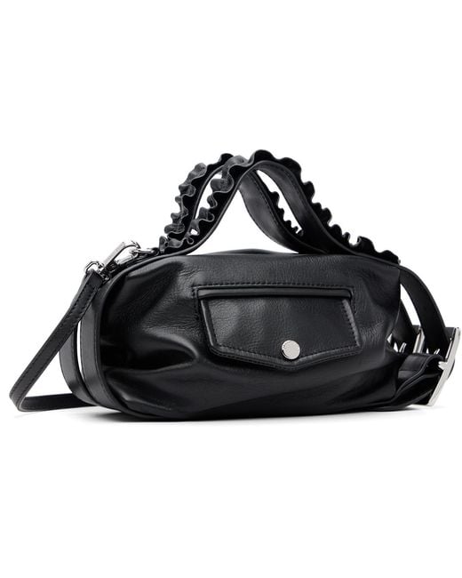 Simone Rocha Black Mini Biker Frill Belt Bag