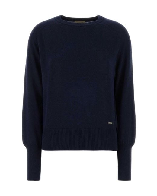 Woolrich Blue Raglan Sleeve Sweater
