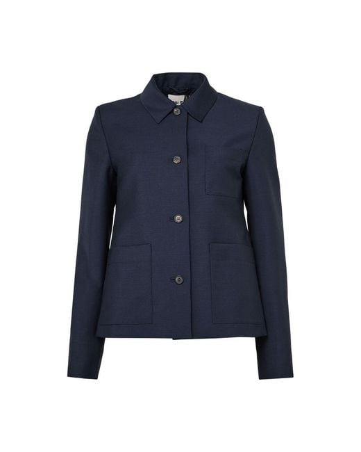 Miu Miu Blue Straight Jacket