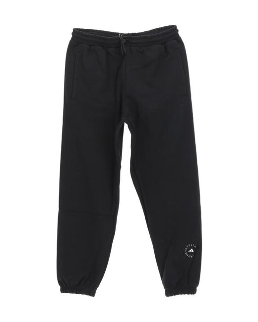 Adidas By Stella McCartney Black Straight-Leg Drawstring Track Pants