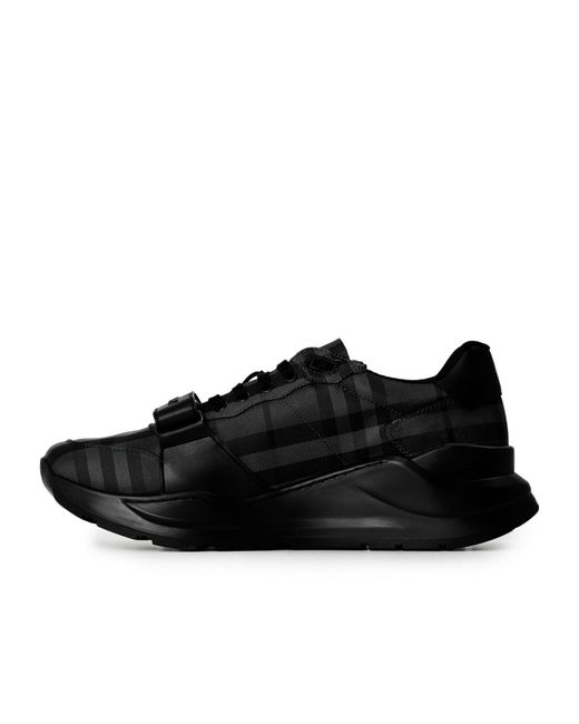 Burberry Black Classic Checkpattern Sneakers for men