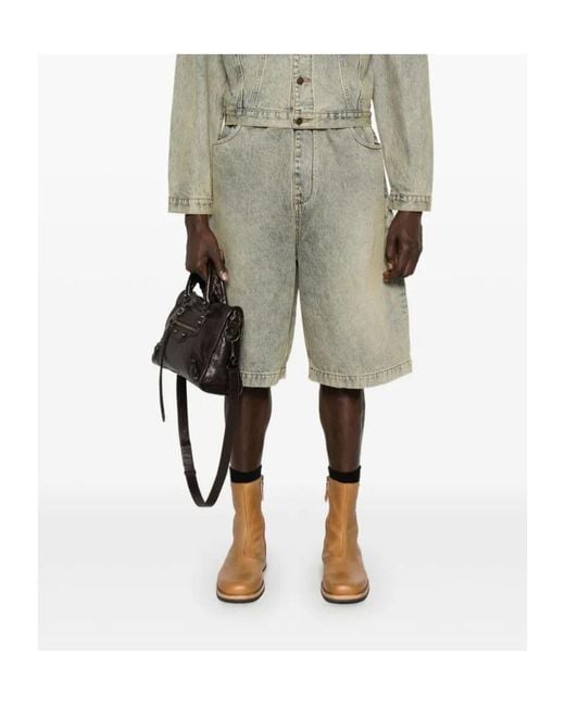 Entire studios Gray Elasticated-Waist Button Bermuda Shorts