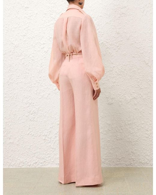 Zimmermann Pink Utility Button-Up Shirt
