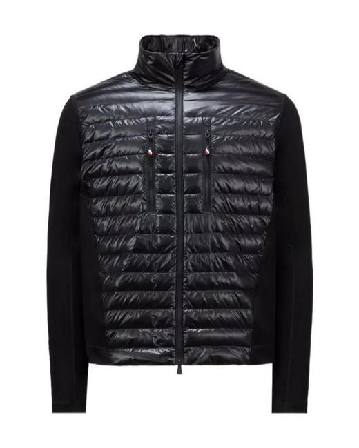 Moncler Black Padded Zip-Up Sweatshirt for men