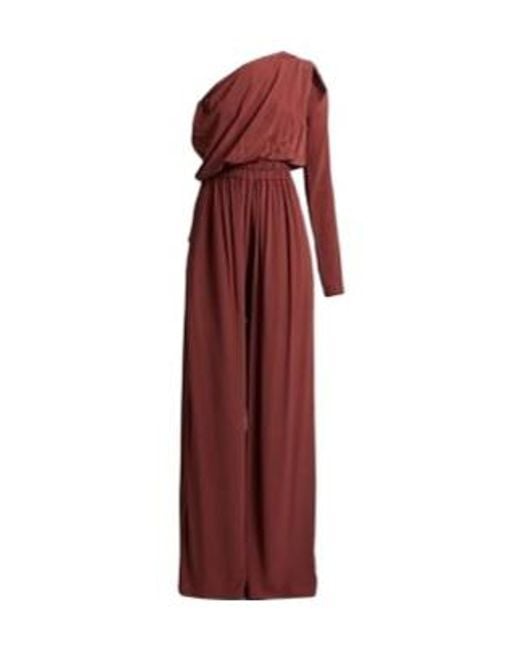 Rick Owens Red Plain Colour Jumpsuits