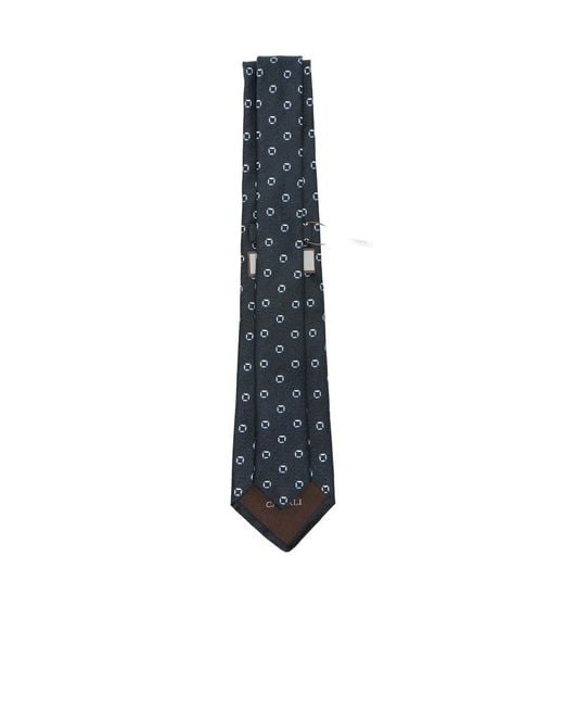 Canali Blue Pointed Tie for men