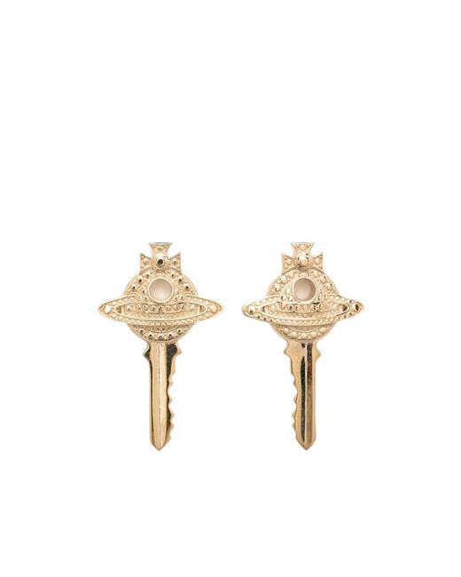 Vivienne Westwood Metallic Orb Key Earrings