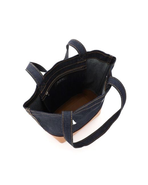 A.P.C. Blue Axelle Two-Tone Tote Bag