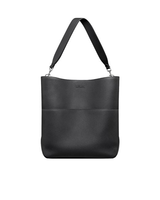 Dior Black Privé Vertical Hobo Bag for men