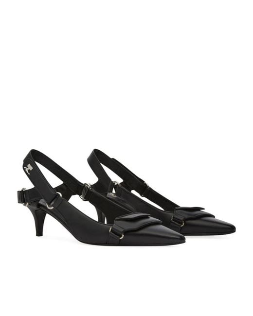 Courreges Black Sandals