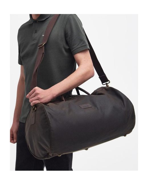 Barbour Black Wax Holdall for men