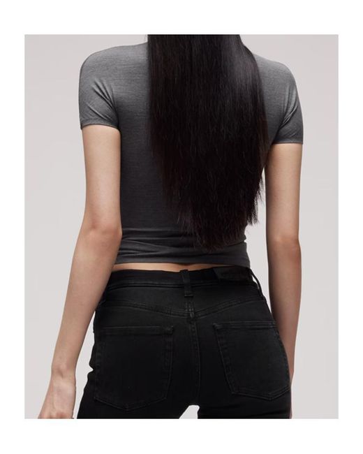 Gucci Gray Silk Jersey T-Shirt With Embroidery
