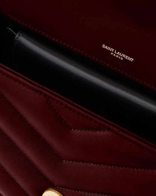 Saint Laurent Red Loulou Medium Shoulder Bag