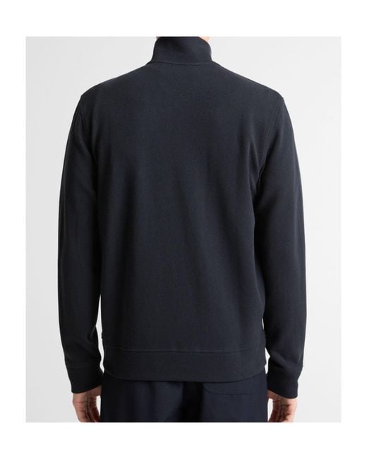 Vince Blue Zip-Up Knitted Sweater for men