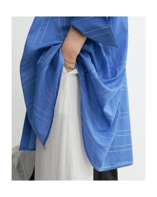 Totême Blue Chic Mini Button-Up Shirt For